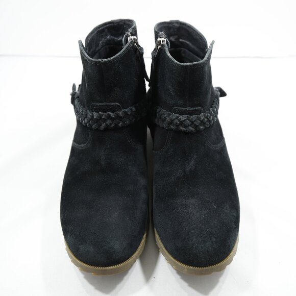 TEVA Delavina Black Suede Leather Braid Buckle Ankle Boots - 10 - Picture 6 of 7